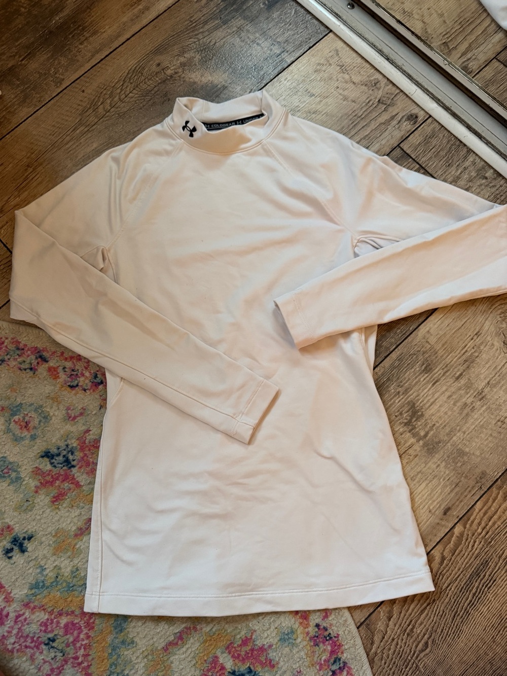 Under Armour Unisex Long Sleeve Mock Neck Shirt - Off White